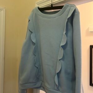 Dudley Stephens blue scalloped front fleece